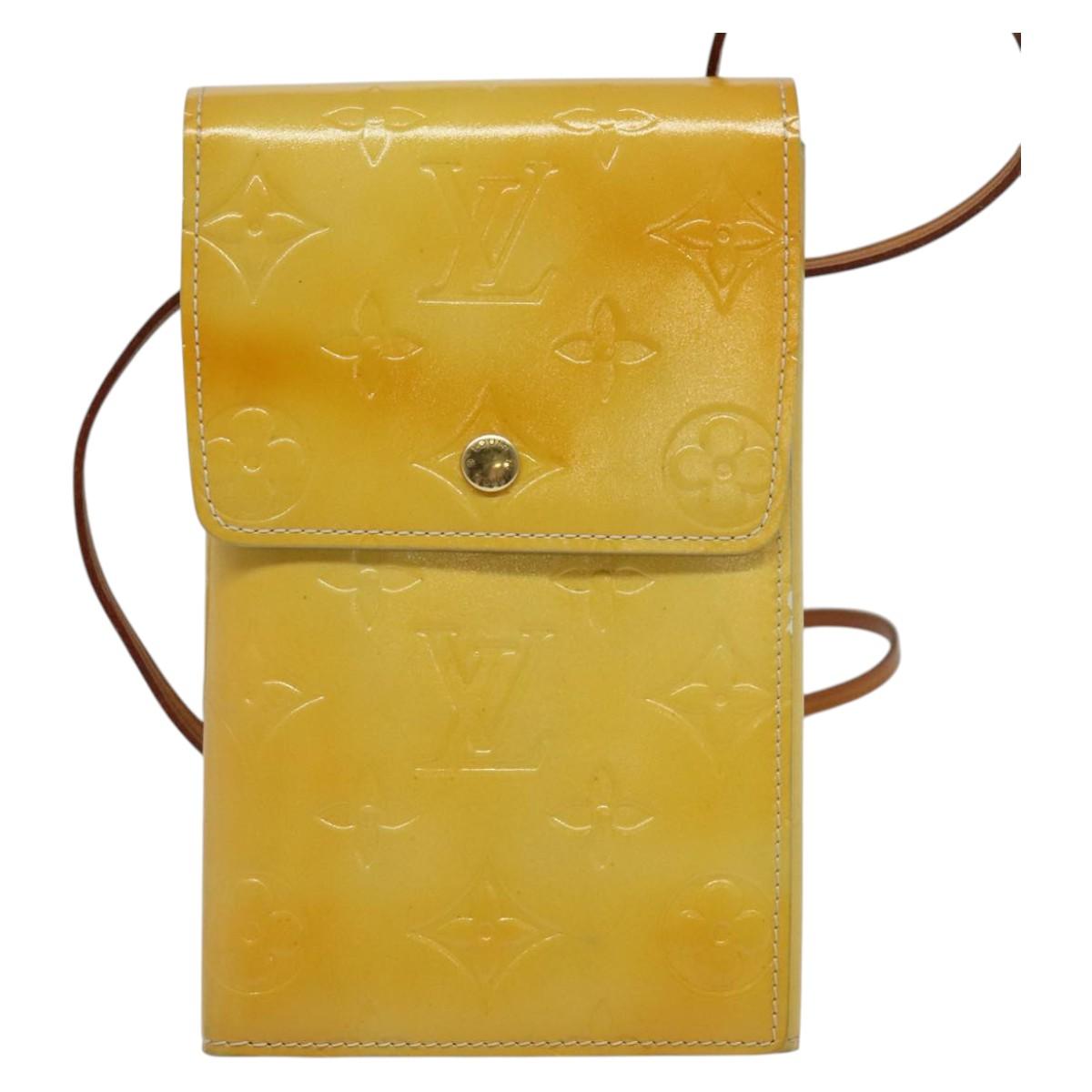 LOUIS VUITTON Monogram Vernis Walker Wallet Gris M91031 LV Auth 141125