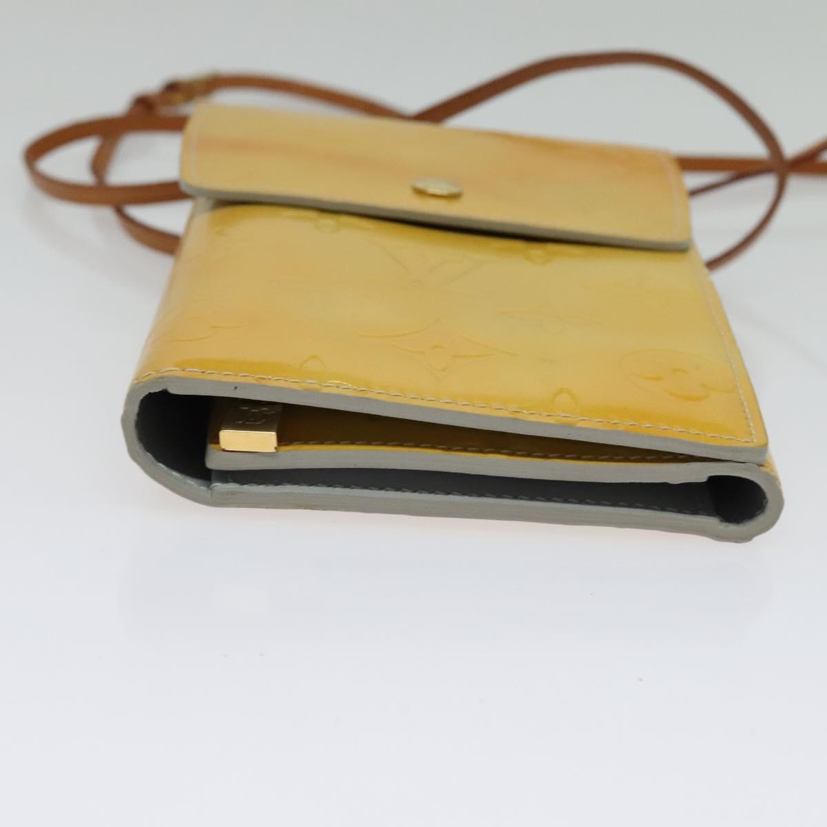 LOUIS VUITTON Monogram Vernis Walker Wallet Gris M91031 LV Auth 141125