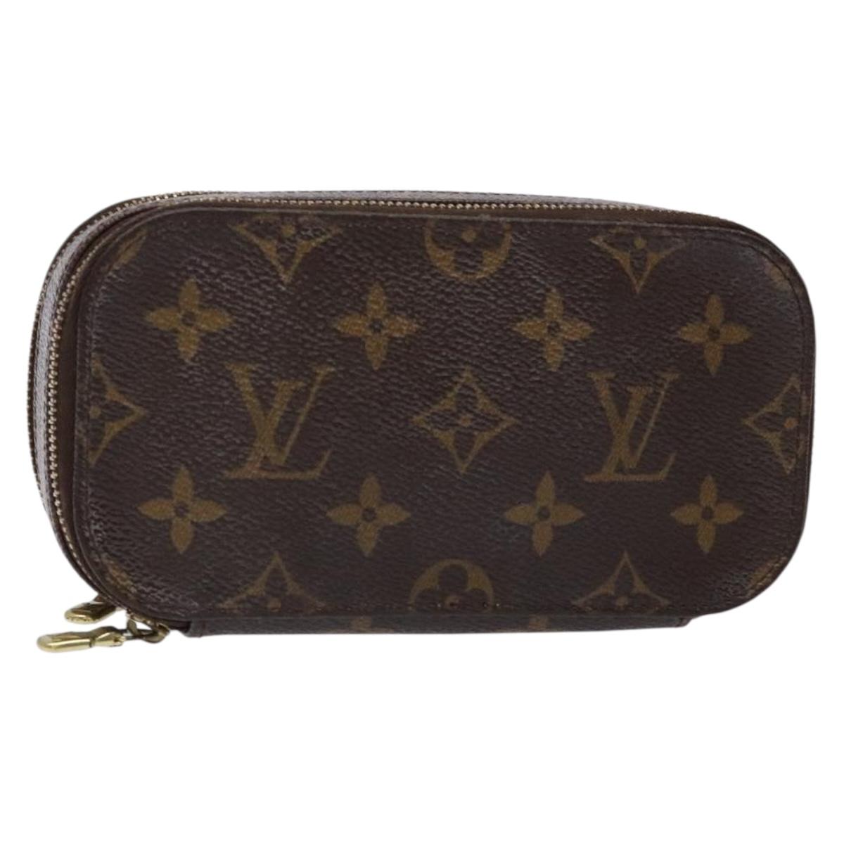 LOUIS VUITTON Monogram Trousse Brush PM Cosmetic Pouch M47510 LV Auth 141126