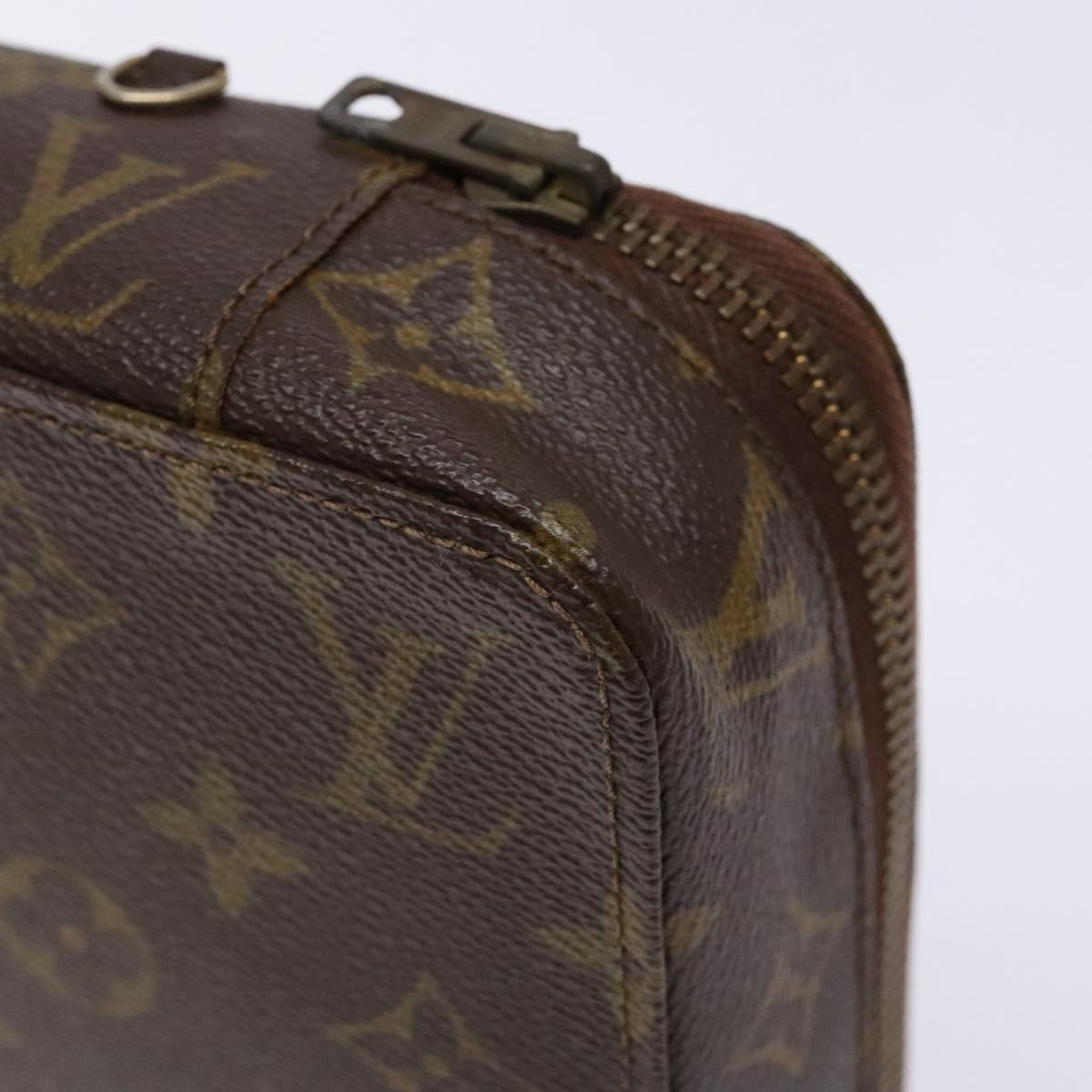LOUIS VUITTON Monogram Poche Monte Carlo Jewelry Box Vintage M47352 Auth 141127