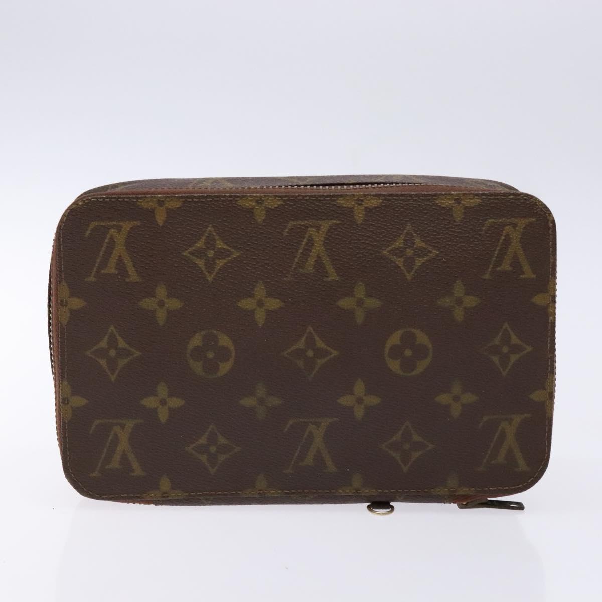 LOUIS VUITTON Monogram Poche Monte Carlo Jewelry Box Vintage M47352 Auth 141127