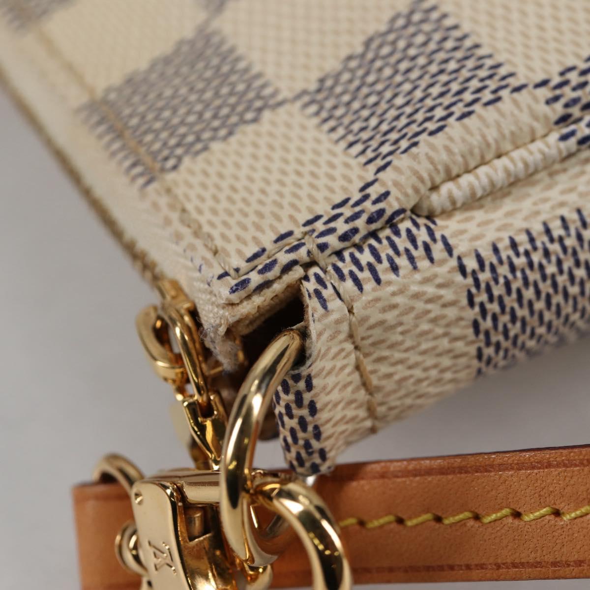 LOUIS VUITTON Damier Azur Pochette Accessoires Pouch N51986 Auth 141131M