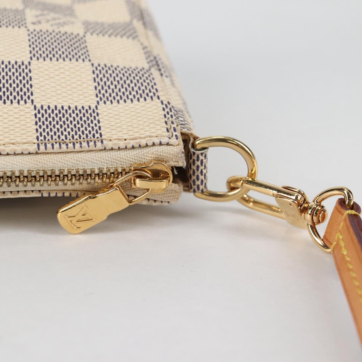 LOUIS VUITTON Damier Azur Pochette Accessoires Pouch N51986 Auth 141131M