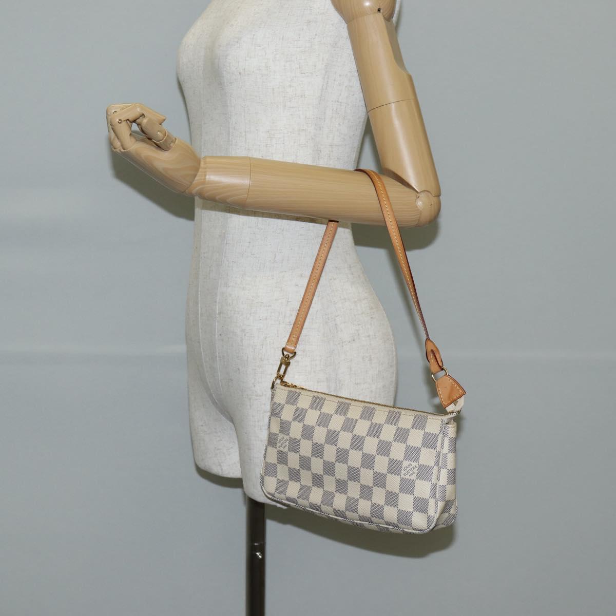 LOUIS VUITTON Damier Azur Pochette Accessoires Pouch N51986 Auth 141131M