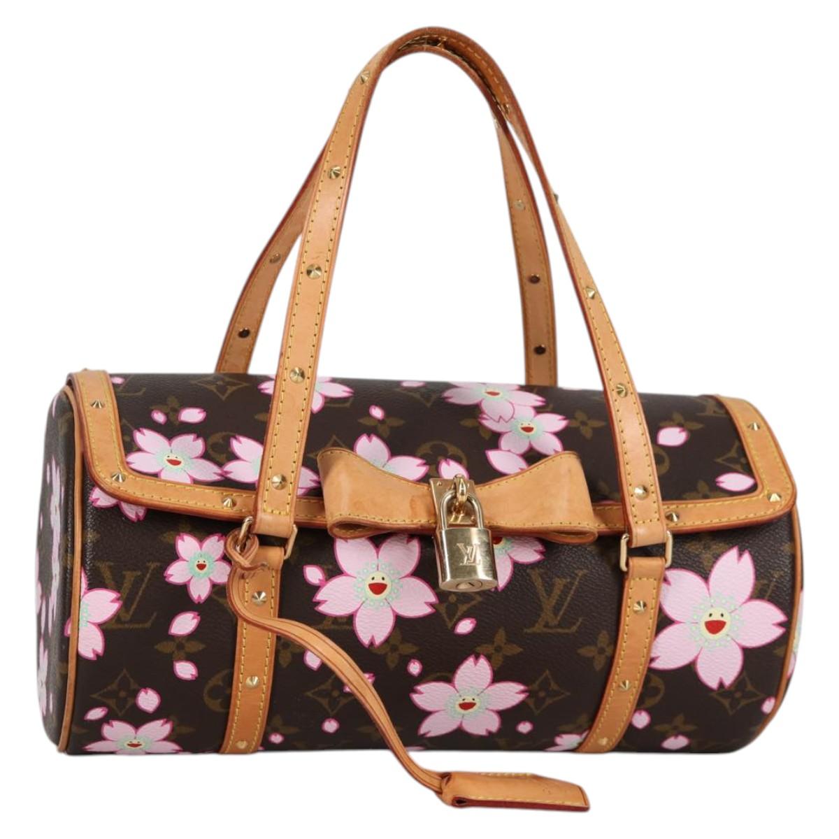LOUIS VUITTON Monogram Cherry Blossom Papillon Hand Bag M92009 LV Auth 141143V