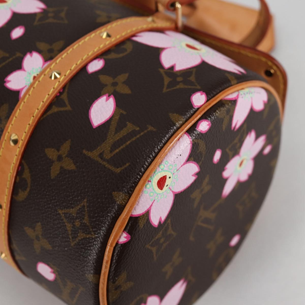LOUIS VUITTON Monogram Cherry Blossom Papillon Hand Bag M92009 LV Auth 141143V