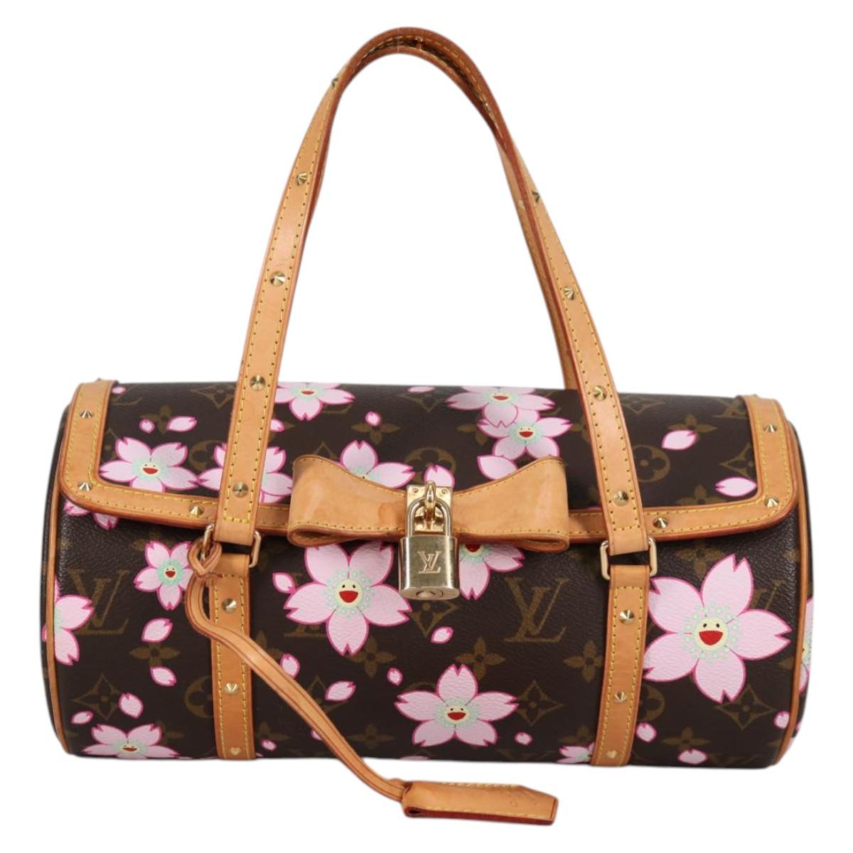 LOUIS VUITTON Monogram Cherry Blossom Papillon Hand Bag M92009 LV Auth 141143V