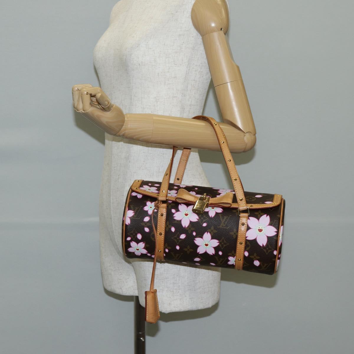 LOUIS VUITTON Monogram Cherry Blossom Papillon Hand Bag M92009 LV Auth 141143V