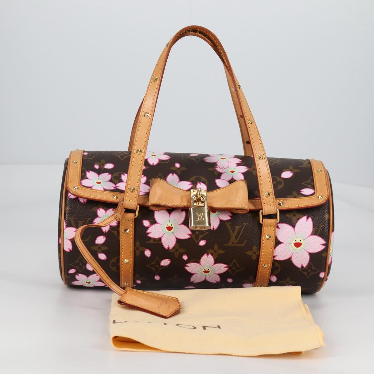 LOUIS VUITTON Monogram Cherry Blossom Papillon Hand Bag M92009 LV Auth 141143V