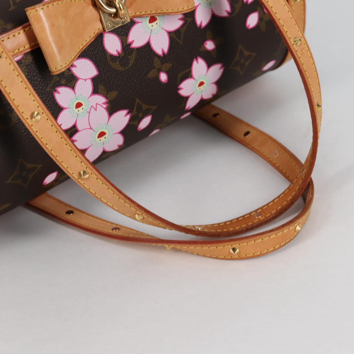 LOUIS VUITTON Monogram Cherry Blossom Papillon Hand Bag M92009 LV Auth 141143V