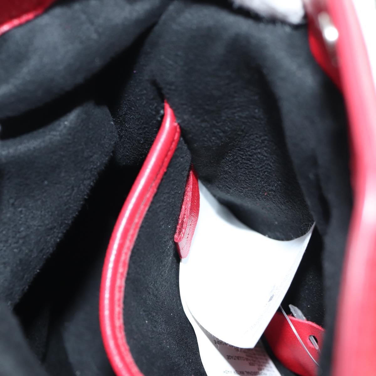 Maison Margiela 5AC Mini Hand Bag Leather 2way Red Silver Auth 141149M