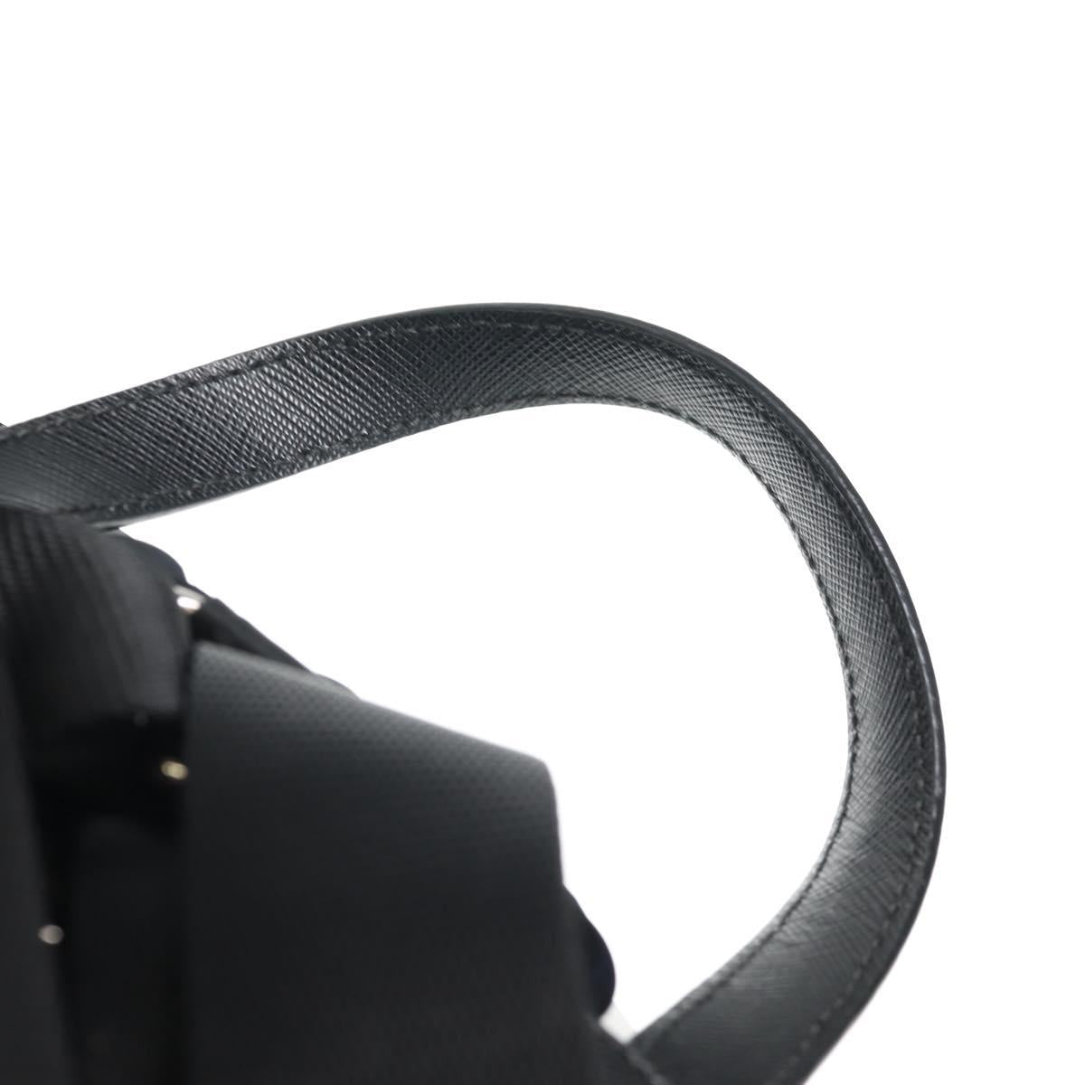 PRADA Sequin Backpack Nylon Black Silver Auth 141151M