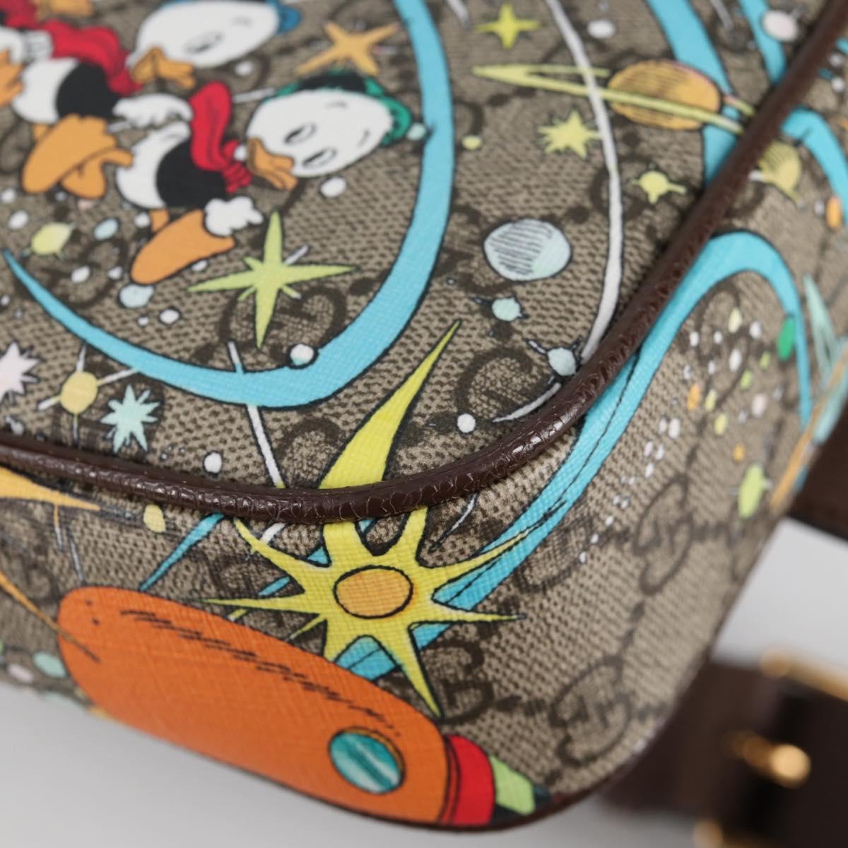 GUCCI GG Supreme Disney Collaboration Waist Bag PVC Beige 602695 Auth 141153SM