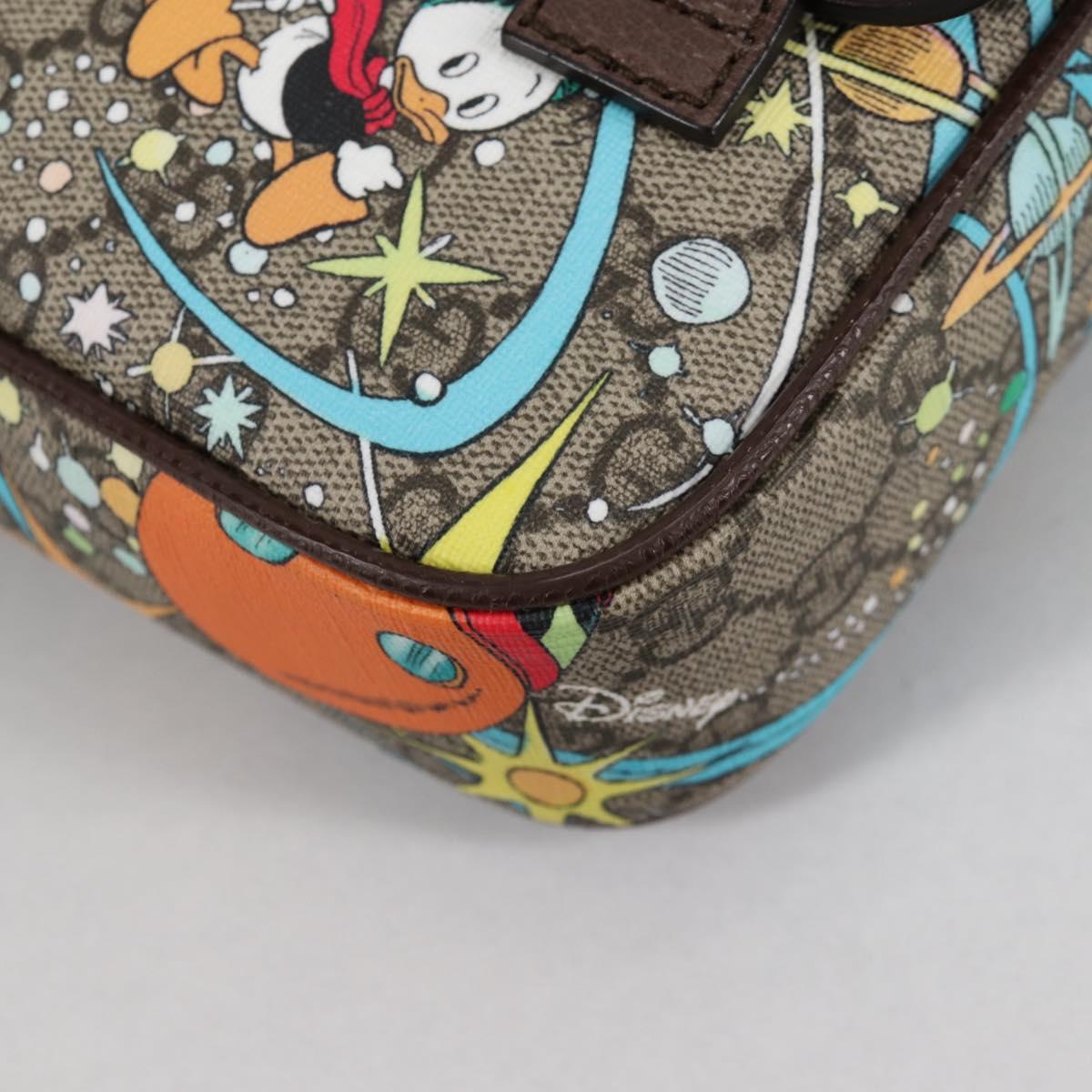 GUCCI GG Supreme Disney Collaboration Waist Bag PVC Beige 602695 Auth 141153SM