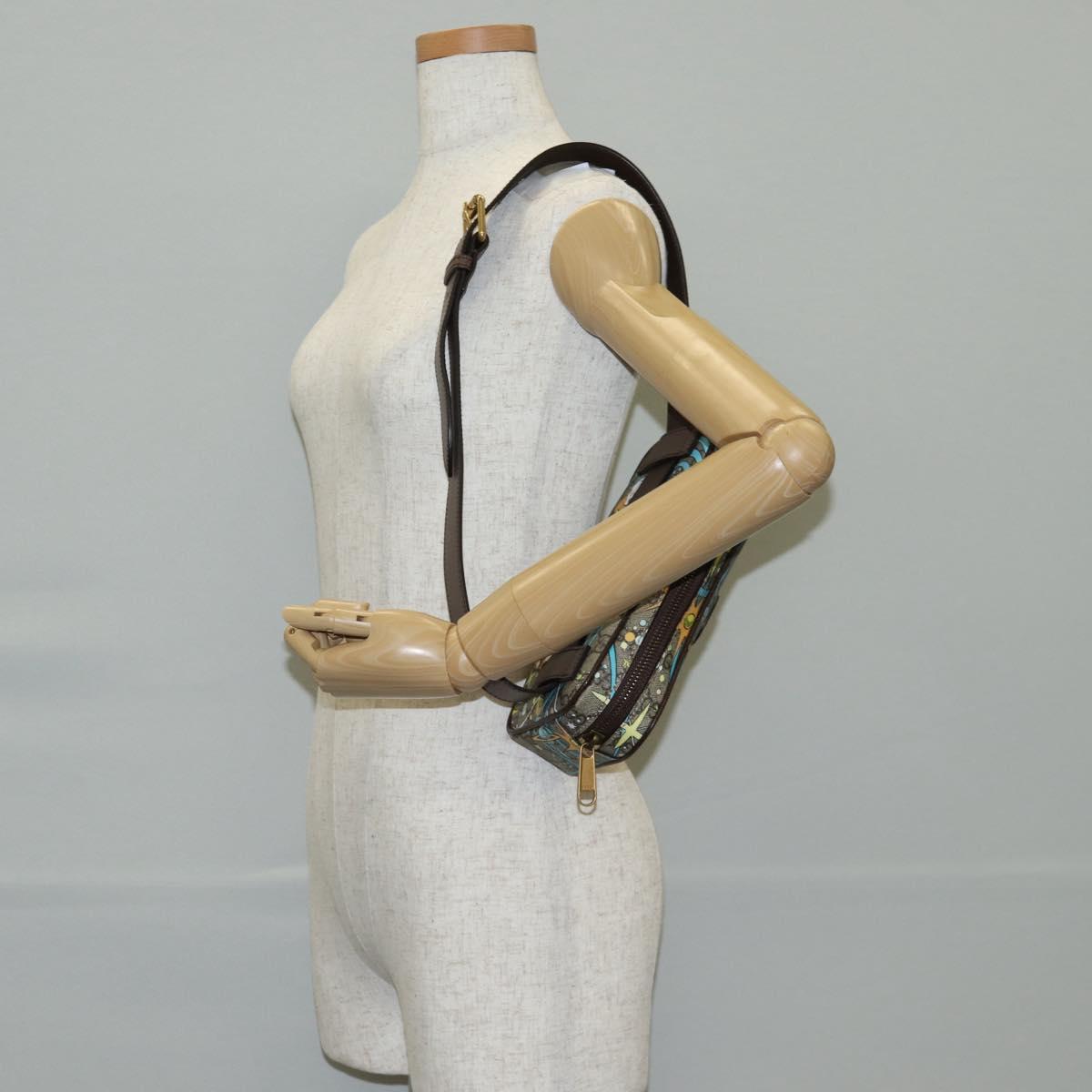 GUCCI GG Supreme Disney Collaboration Waist Bag PVC Beige 602695 Auth 141153SM