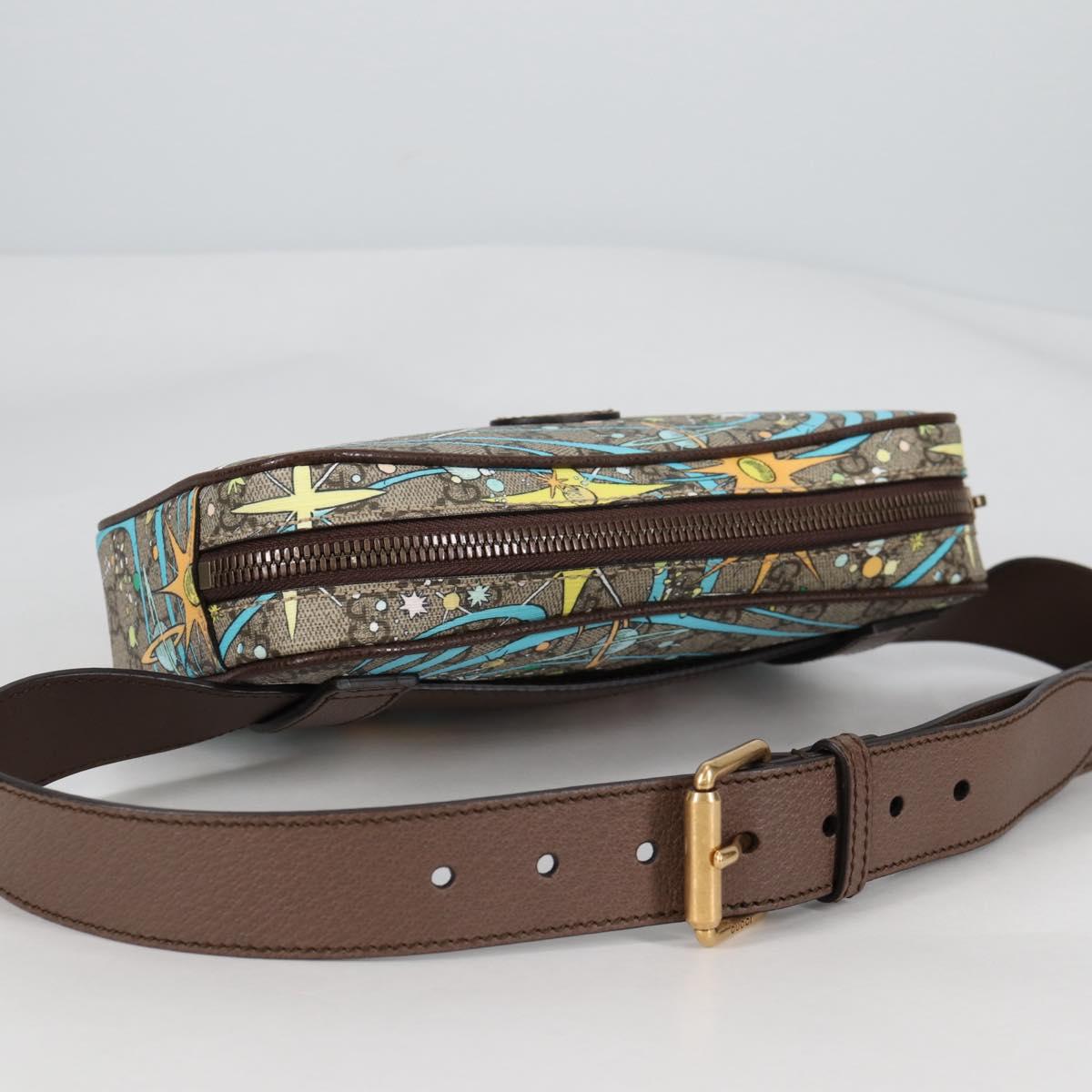 GUCCI GG Supreme Disney Collaboration Waist Bag PVC Beige 602695 Auth 141153M