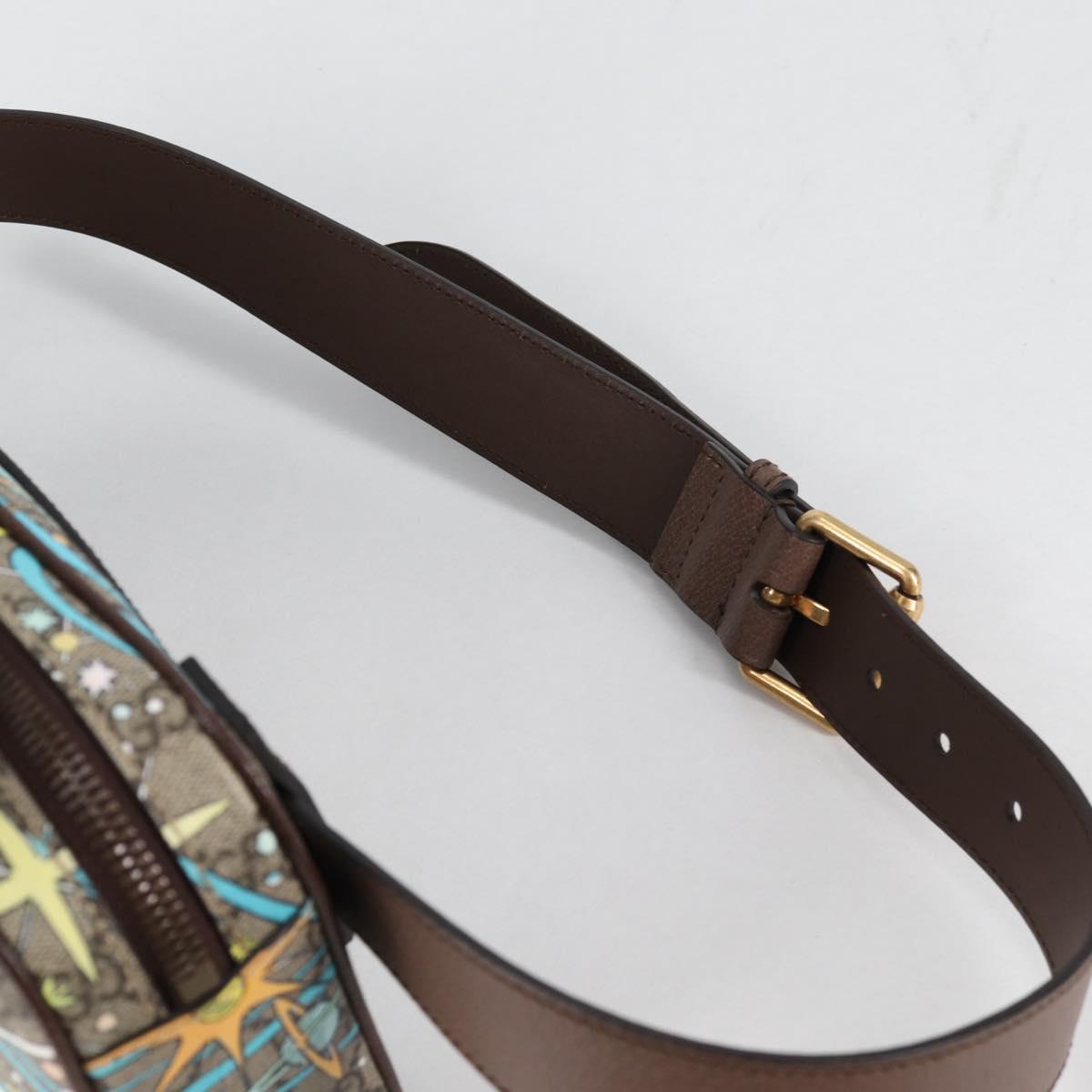 GUCCI GG Supreme Disney Collaboration Waist Bag PVC Beige 602695 Auth 141153SM