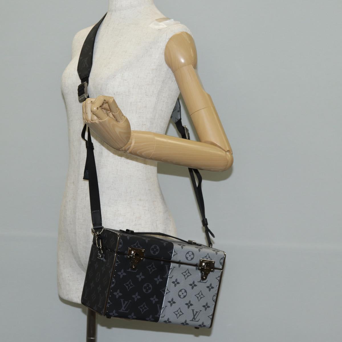 LOUIS VUITTON Monogram Eclipse Split Mini Box Trunk Bag M21022 LV Auth 141164SM