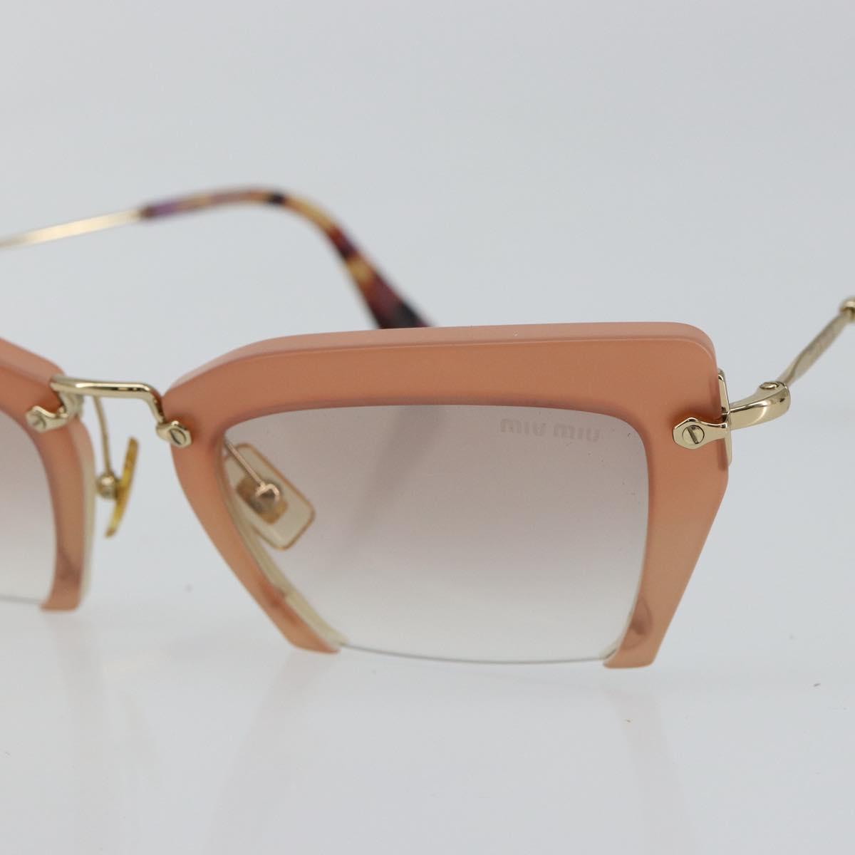 Miu Miu Sunglasses metal Gold Auth 141180