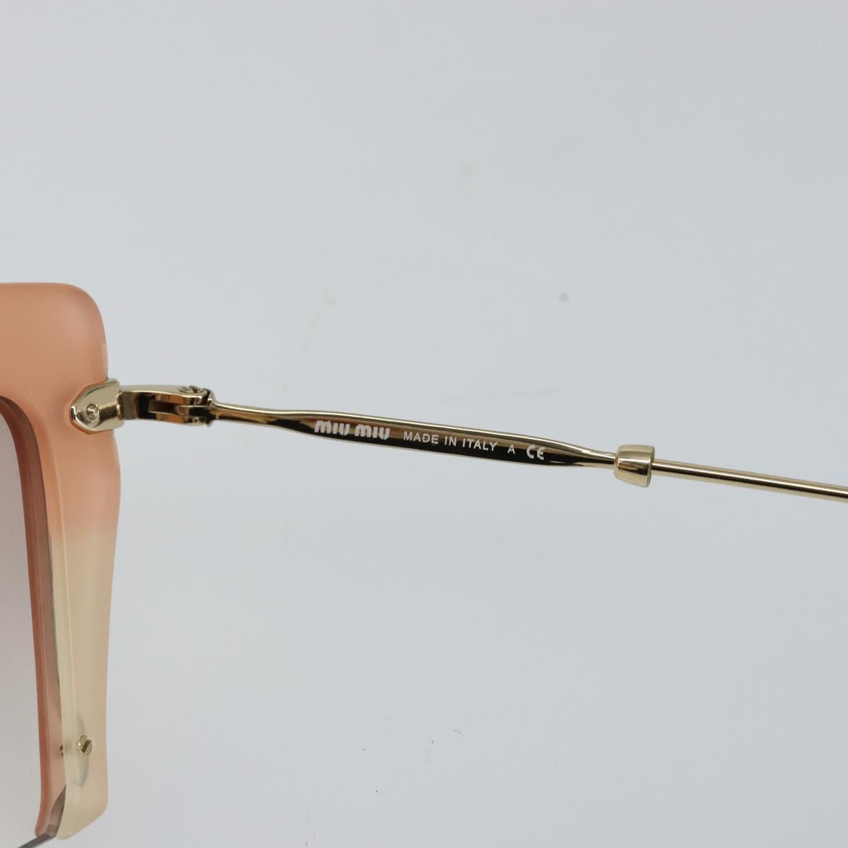 Miu Miu Sunglasses metal Gold Auth 141180