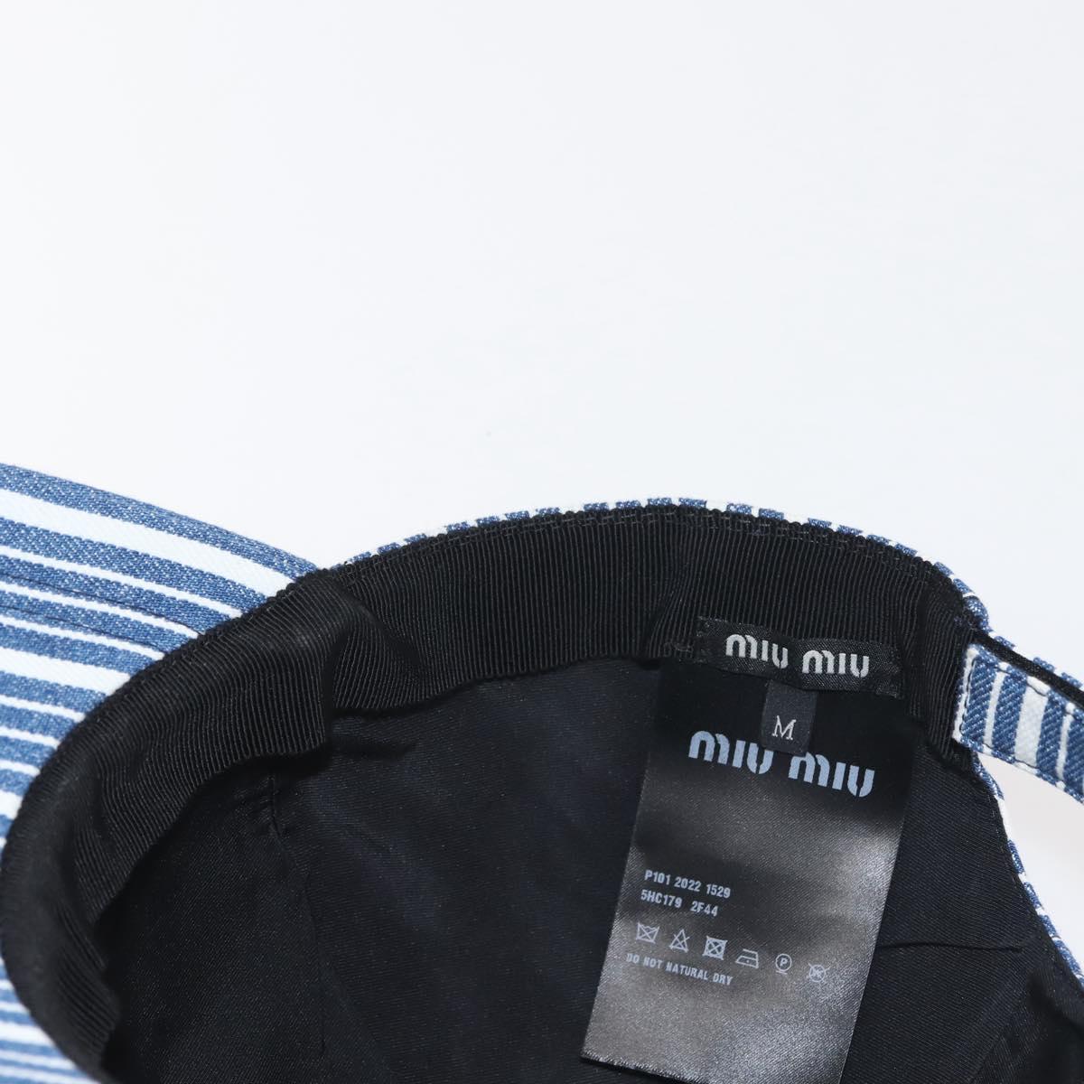 Miu Miu Cap Denim M Blue Auth 141183M