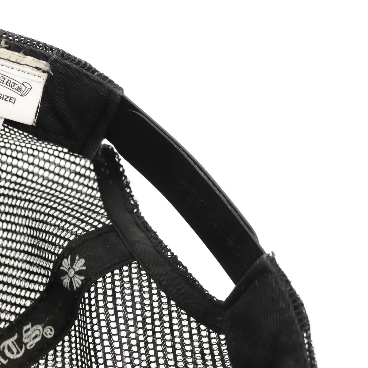 Chrome Hearts CH Patch Cross Ball Mesh Tracker Cap Cotton Black Auth 141185M