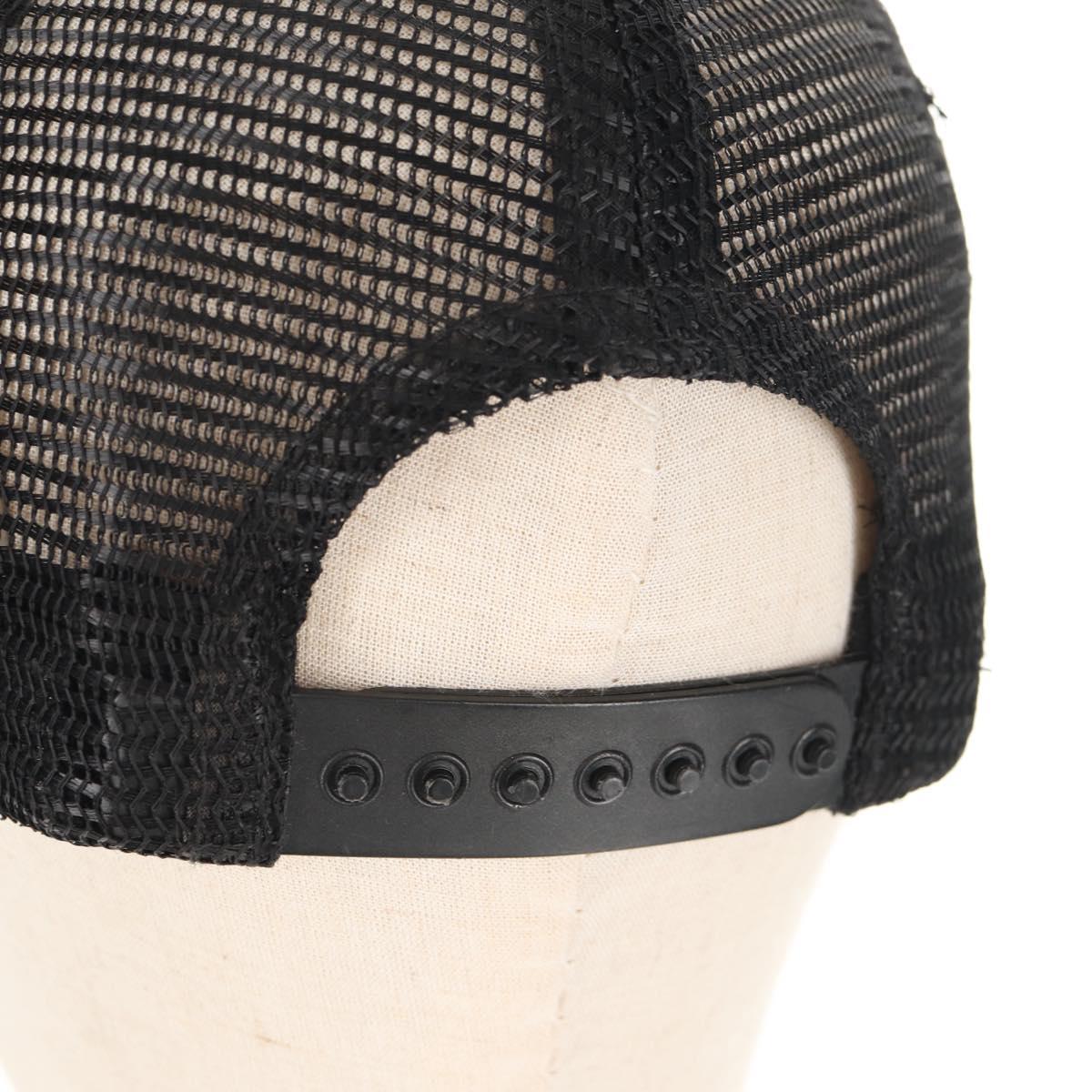 Chrome Hearts CH Patch Cross Ball Mesh Tracker Cap Cotton Black Auth 141185M