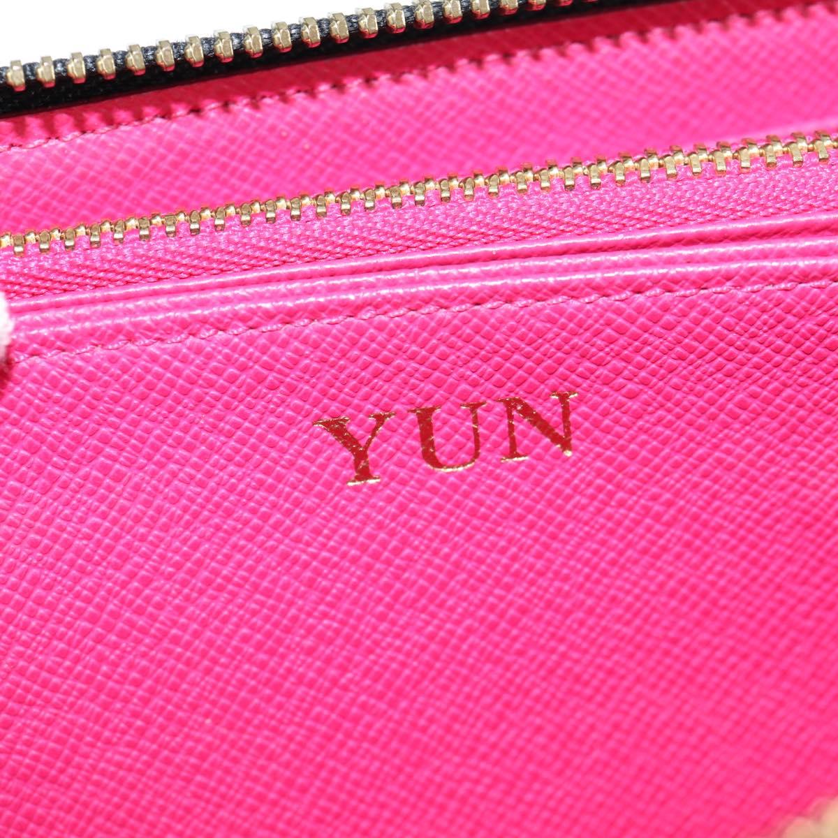 LOUIS VUITTON Multicolor Zippy Wallet Wallet Black M60243 LV Auth 141189V