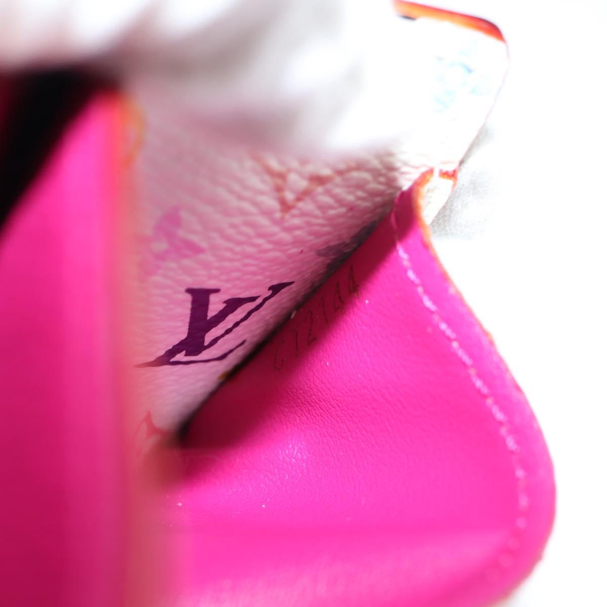 LOUIS VUITTON Multicolor Portefeuille Sarah Wallet White M60667 Auth 141191V