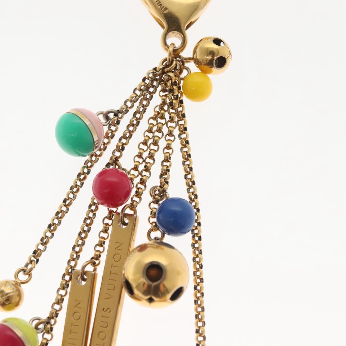 LOUIS VUITTON Porte Cles Grullo Key Holder metal Gold M62227 LV Auth 141198