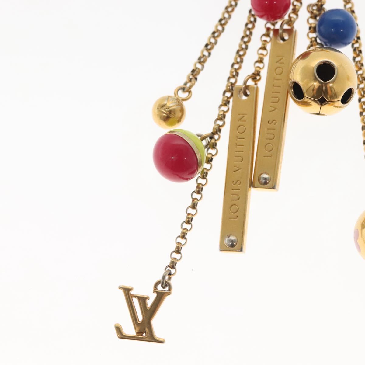 LOUIS VUITTON Porte Cles Grullo Key Holder metal Gold M62227 LV Auth 141198