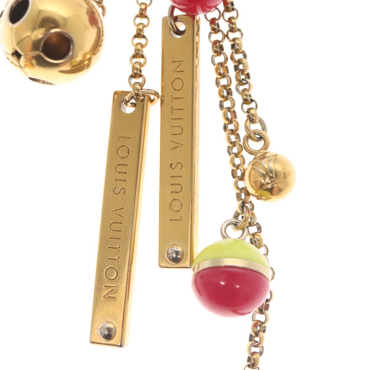 LOUIS VUITTON Porte Cles Grullo Key Holder metal Gold M62227 LV Auth 141198