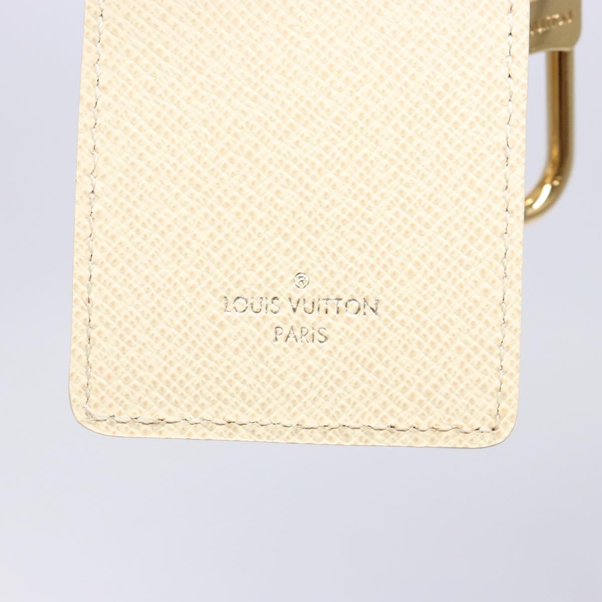 LOUIS VUITTON Damier Azur Porte Cles Afish Key Ring M66178 LV Auth 141200