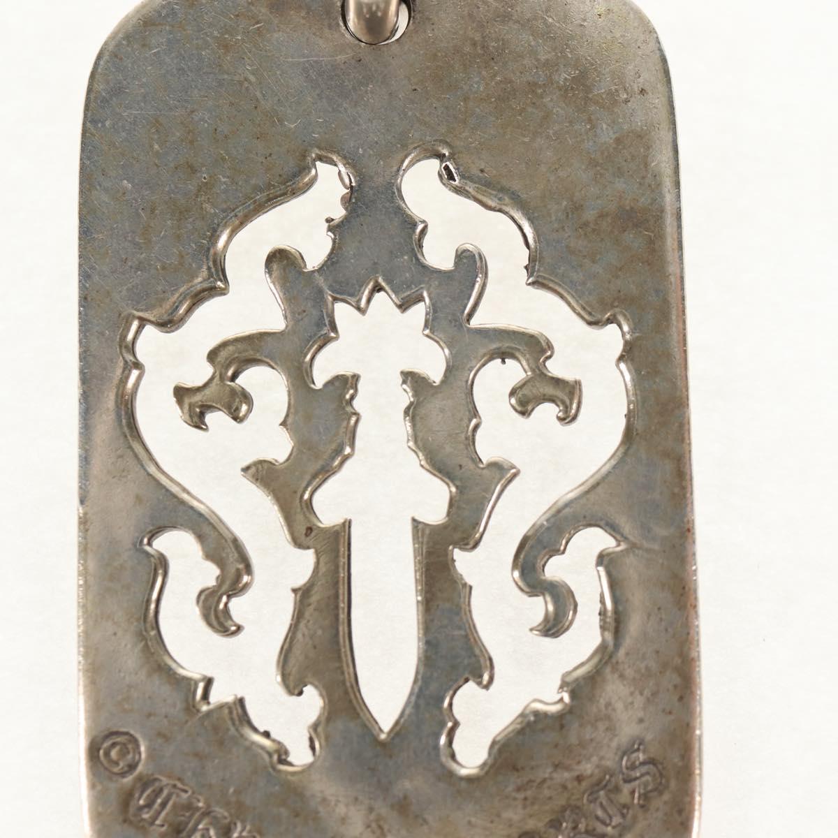 Chrome Hearts Pendant Top Cutout Dagger Dog Tag Ag925 Silver Auth 141204M