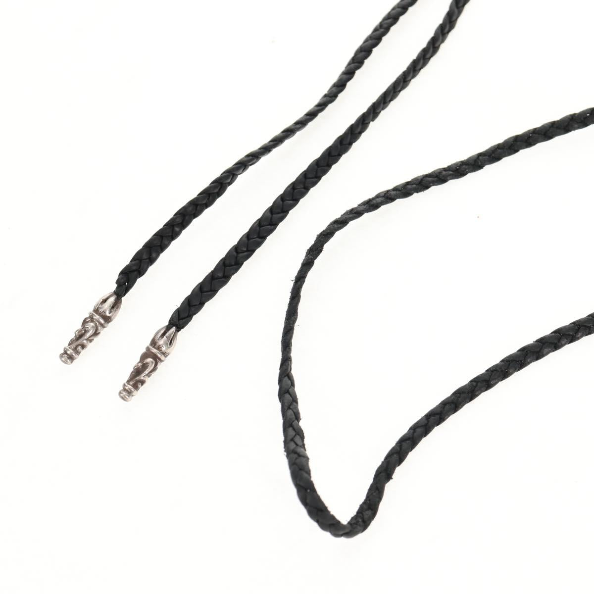 Chrome Hearts Scroll Razor Blade Necklace Ag925 Black Auth 141205M