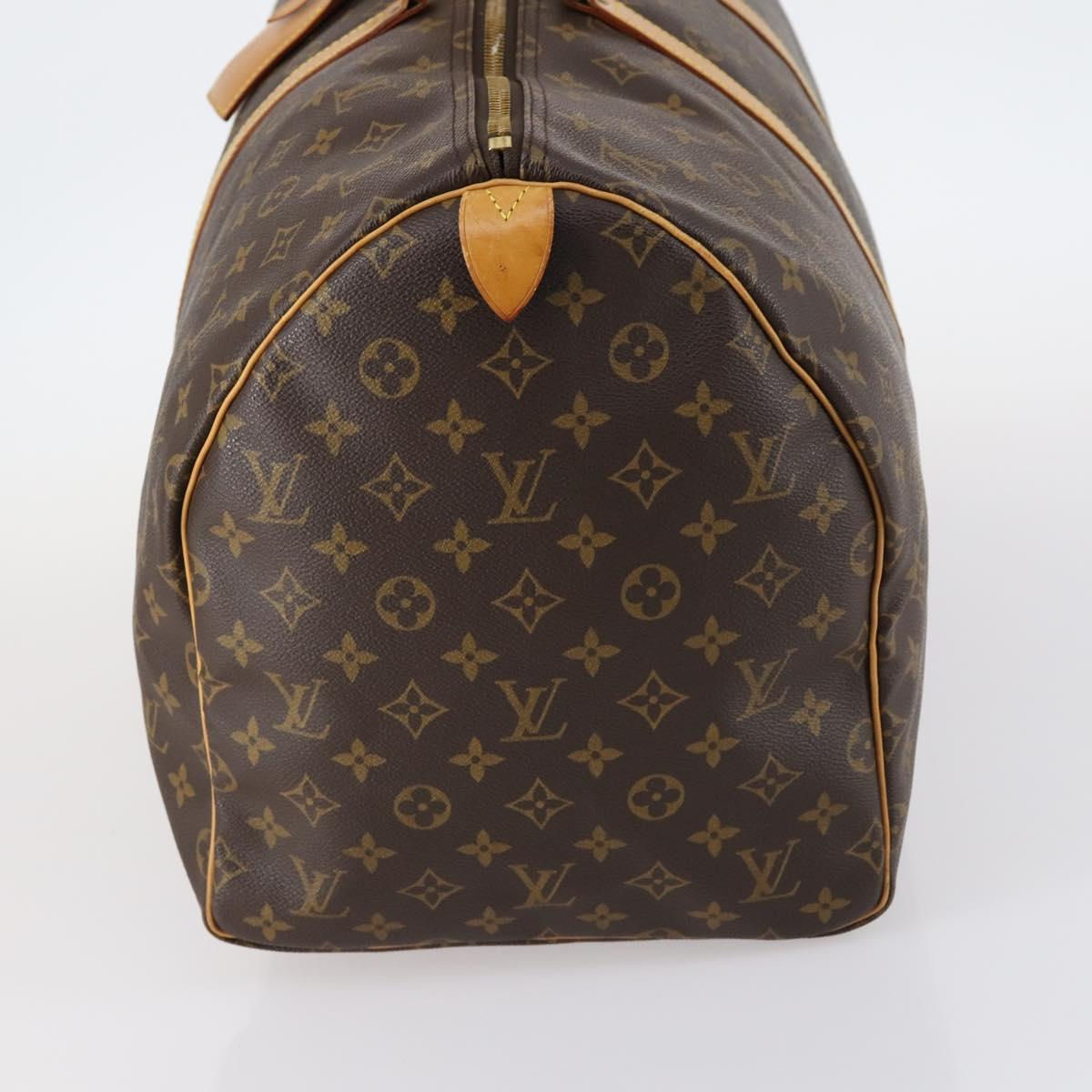 LOUIS VUITTON Monogram Keepall 55 Boston Bag M41424 LV Auth 141213