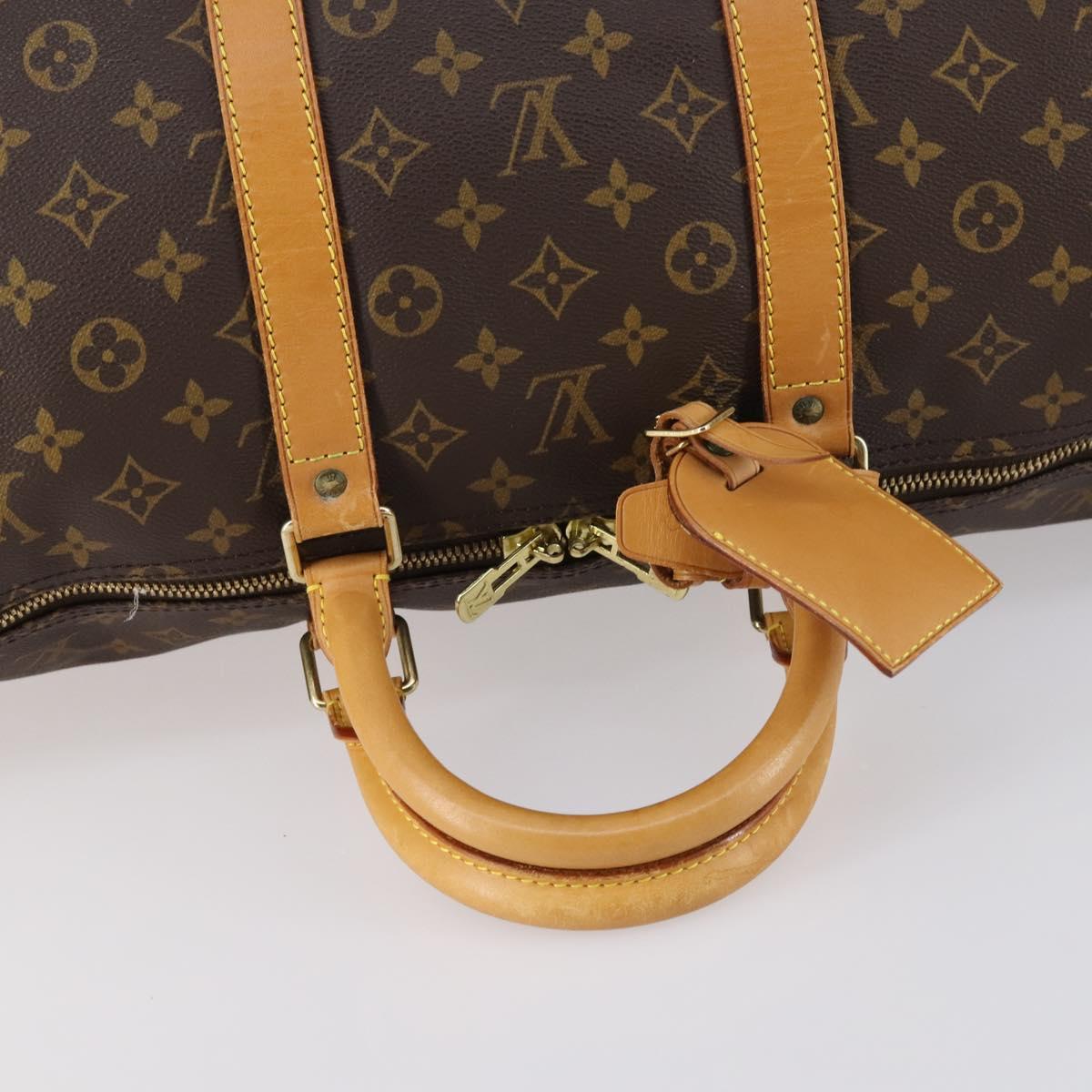 LOUIS VUITTON Monogram Keepall 55 Boston Bag M41424 LV Auth 141213