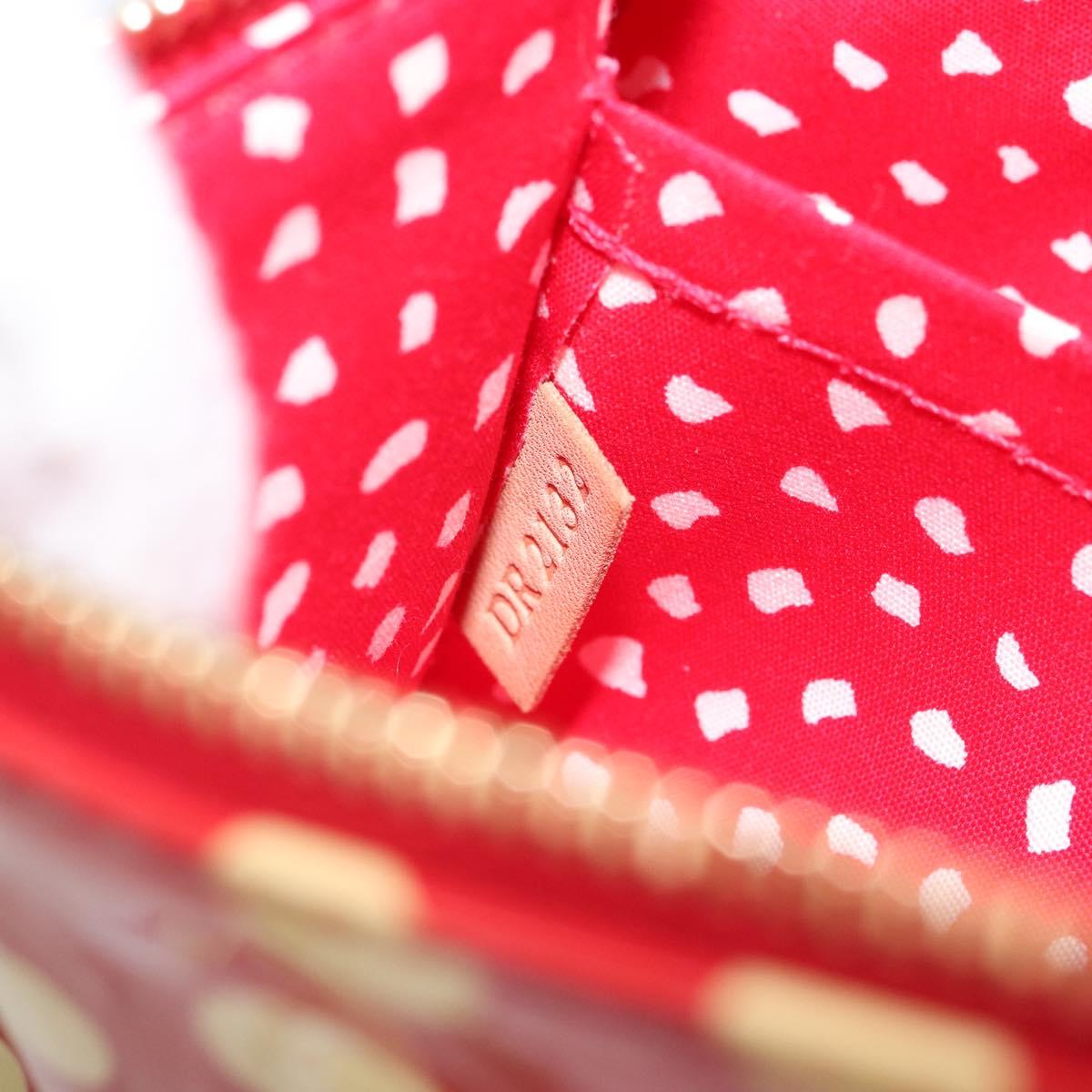LOUIS VUITTON Vernis Yayoi Kusama Pochette Accessoires Red M91428 Auth 141217SM