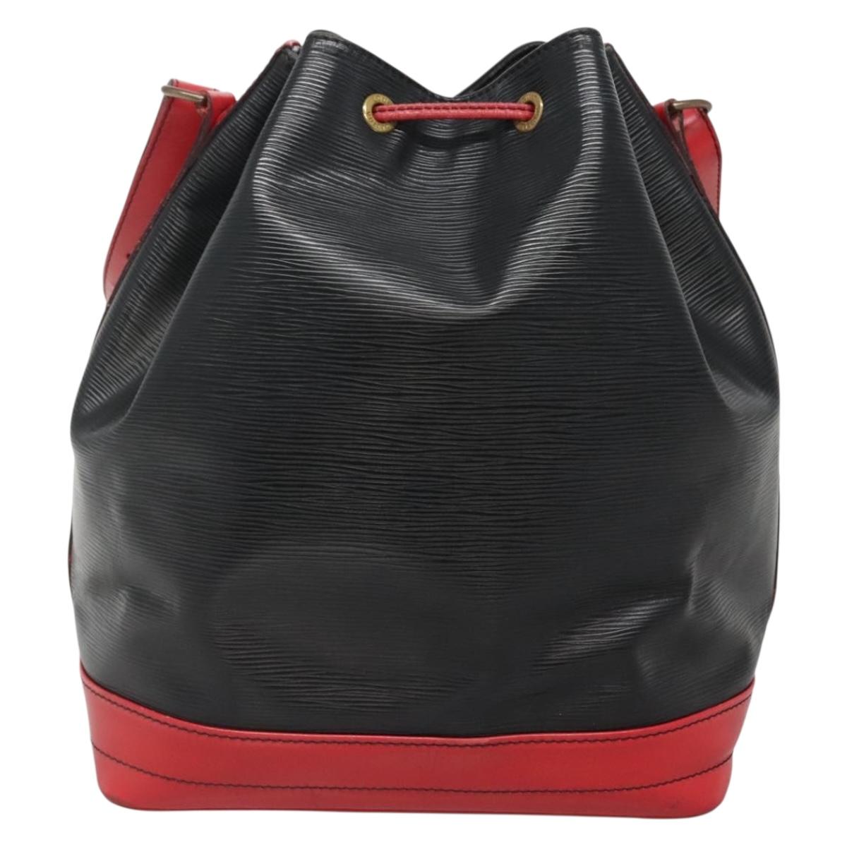 LOUIS VUITTON Epi Noe Shoulder Bag Bicolor Black Red M44017 LV Auth 141236