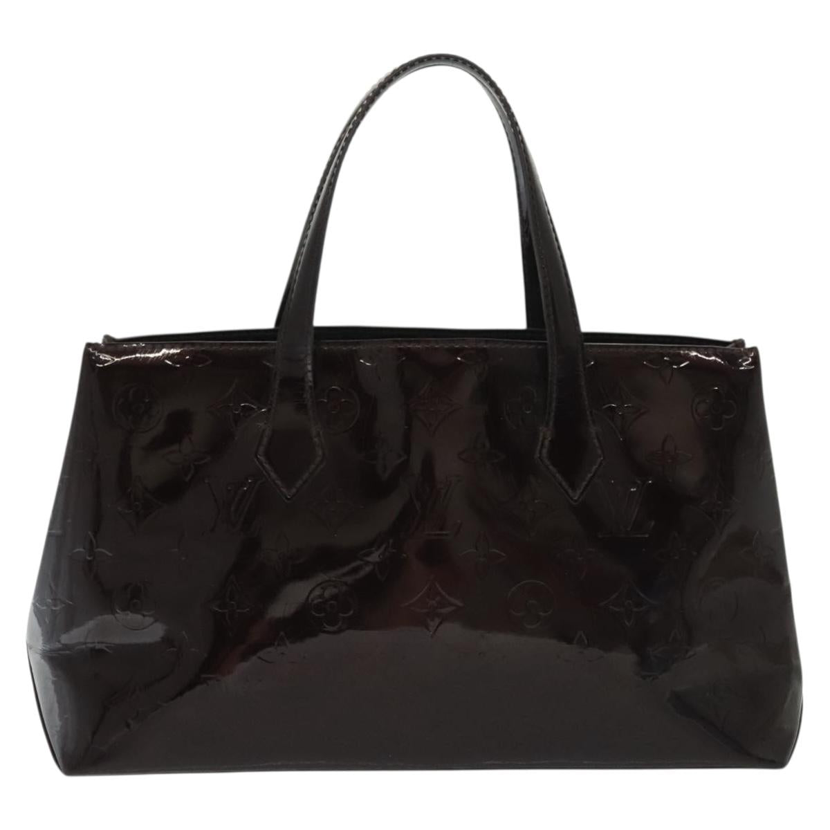 LOUIS VUITTON Monogram Vernis Wilshire PM Hand Bag Amarante M93641 Auth 141239