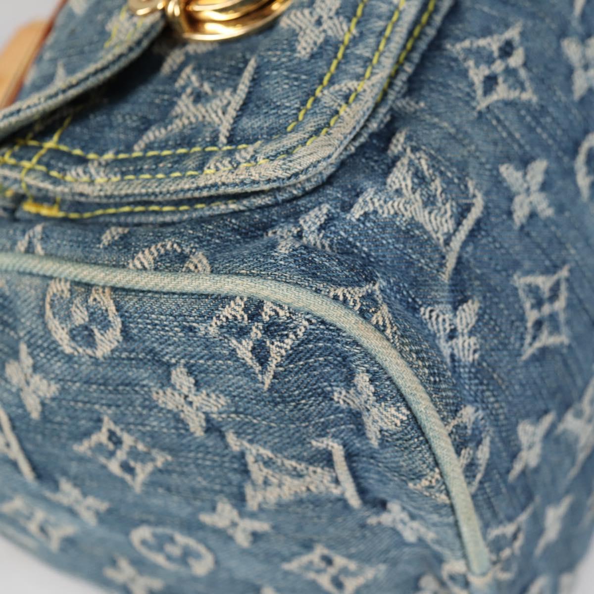 LOUIS VUITTON Monogram Denim Neo Speedy Hand Bag Blue M95019 LV Auth 141243V