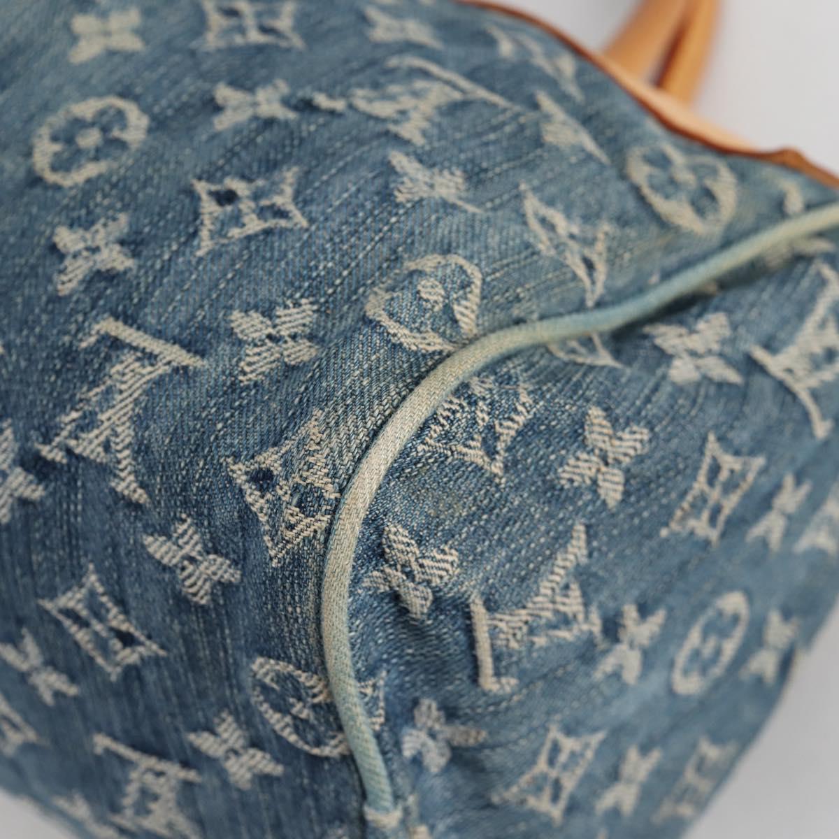 LOUIS VUITTON Monogram Denim Neo Speedy Hand Bag Blue M95019 LV Auth 141243V