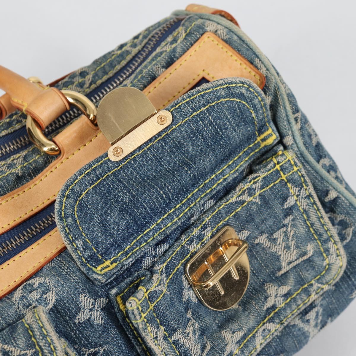 LOUIS VUITTON Monogram Denim Neo Speedy Hand Bag Blue M95019 LV Auth 141243V