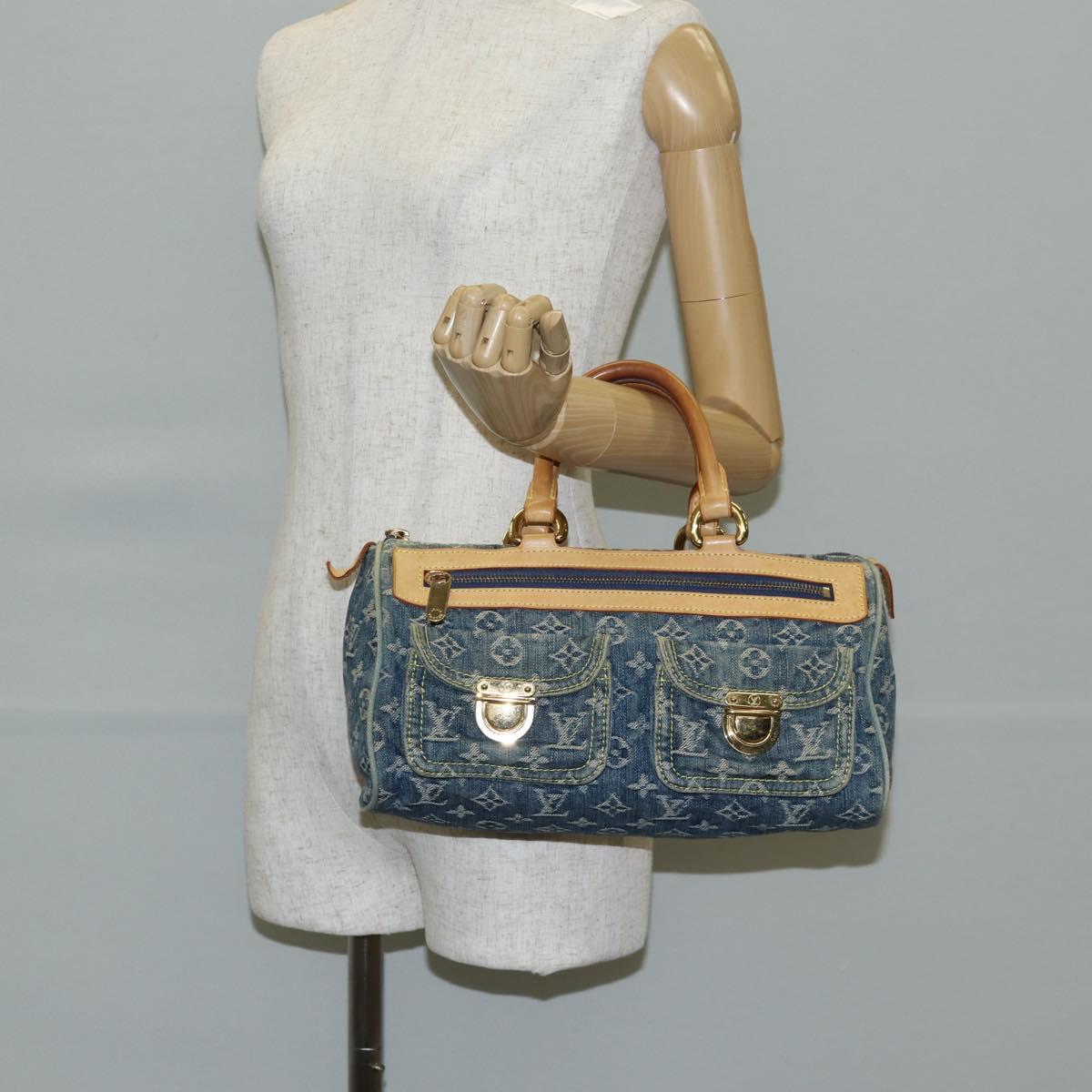 LOUIS VUITTON Monogram Denim Neo Speedy Hand Bag Blue M95019 LV Auth 141243V