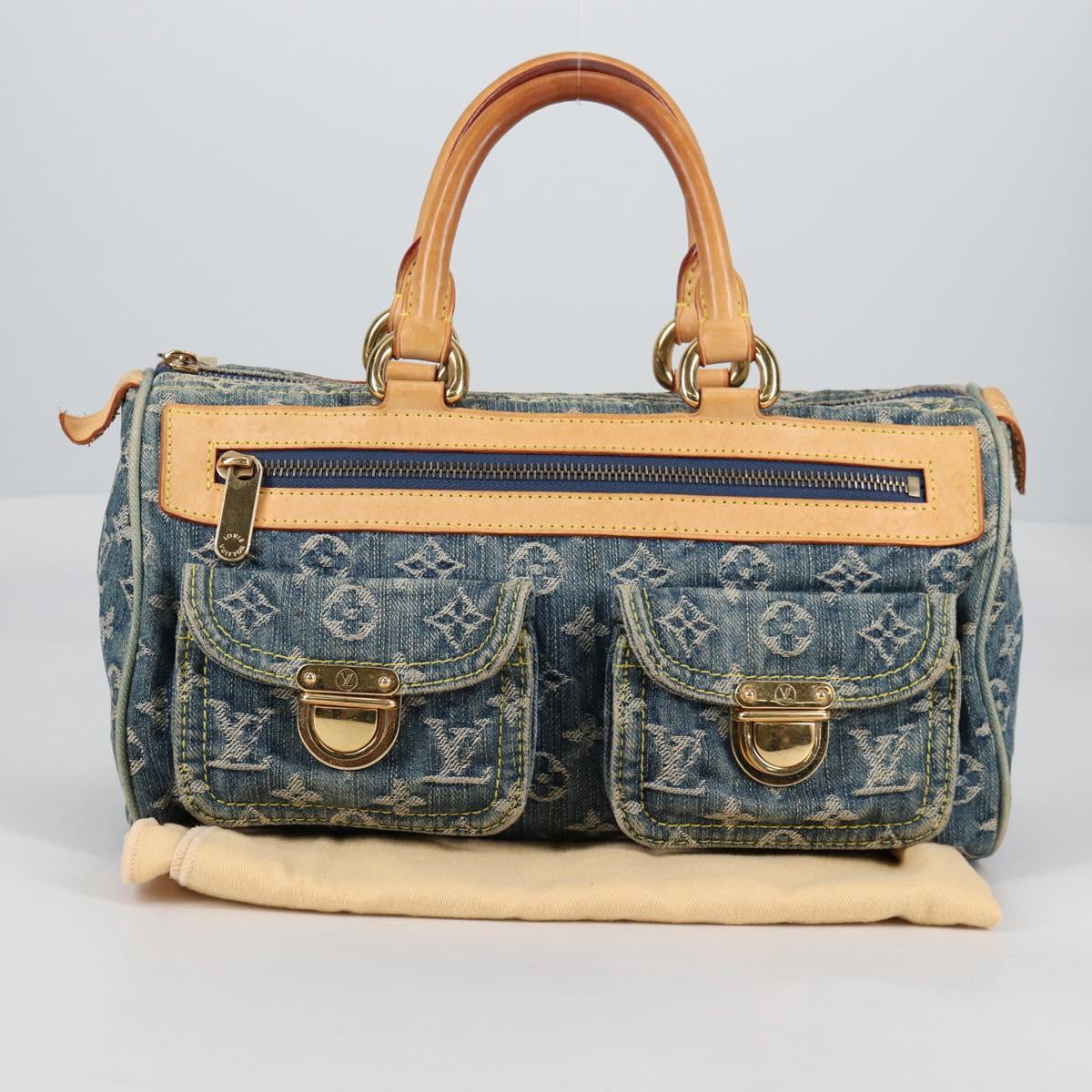 LOUIS VUITTON Monogram Denim Neo Speedy Hand Bag Blue M95019 LV Auth 141243V
