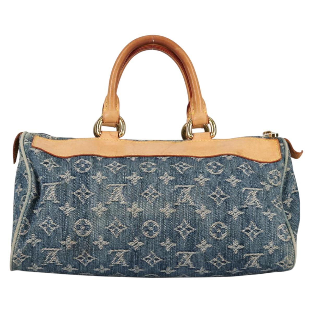 LOUIS VUITTON Monogram Denim Neo Speedy Hand Bag Blue M95019 LV Auth 141243V