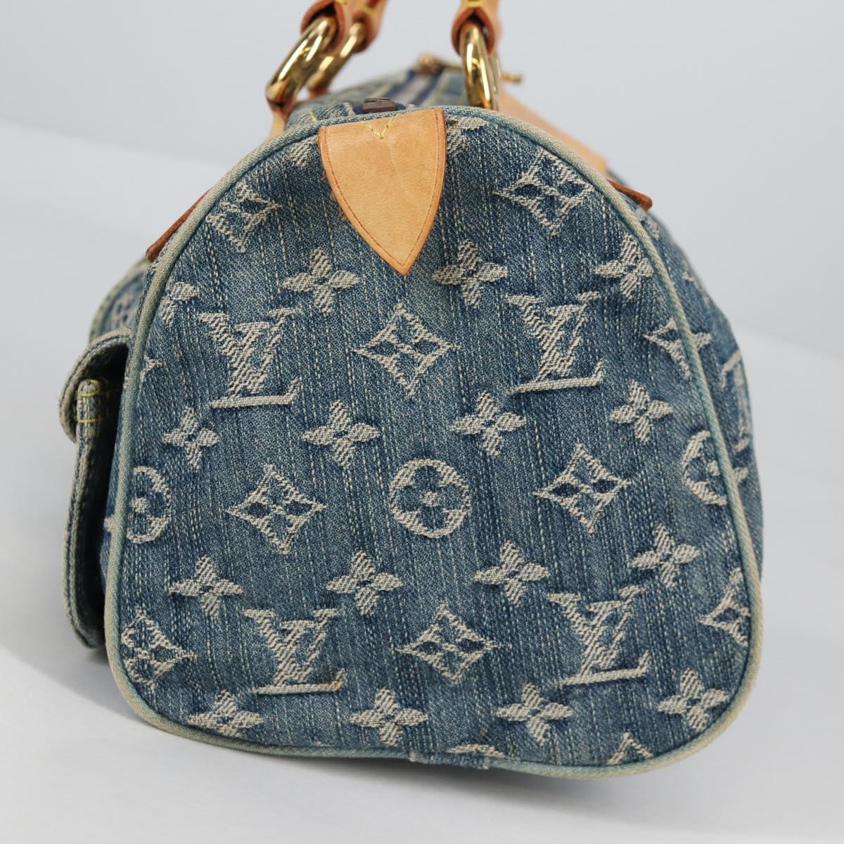 LOUIS VUITTON Monogram Denim Neo Speedy Hand Bag Blue M95019 LV Auth 141243V