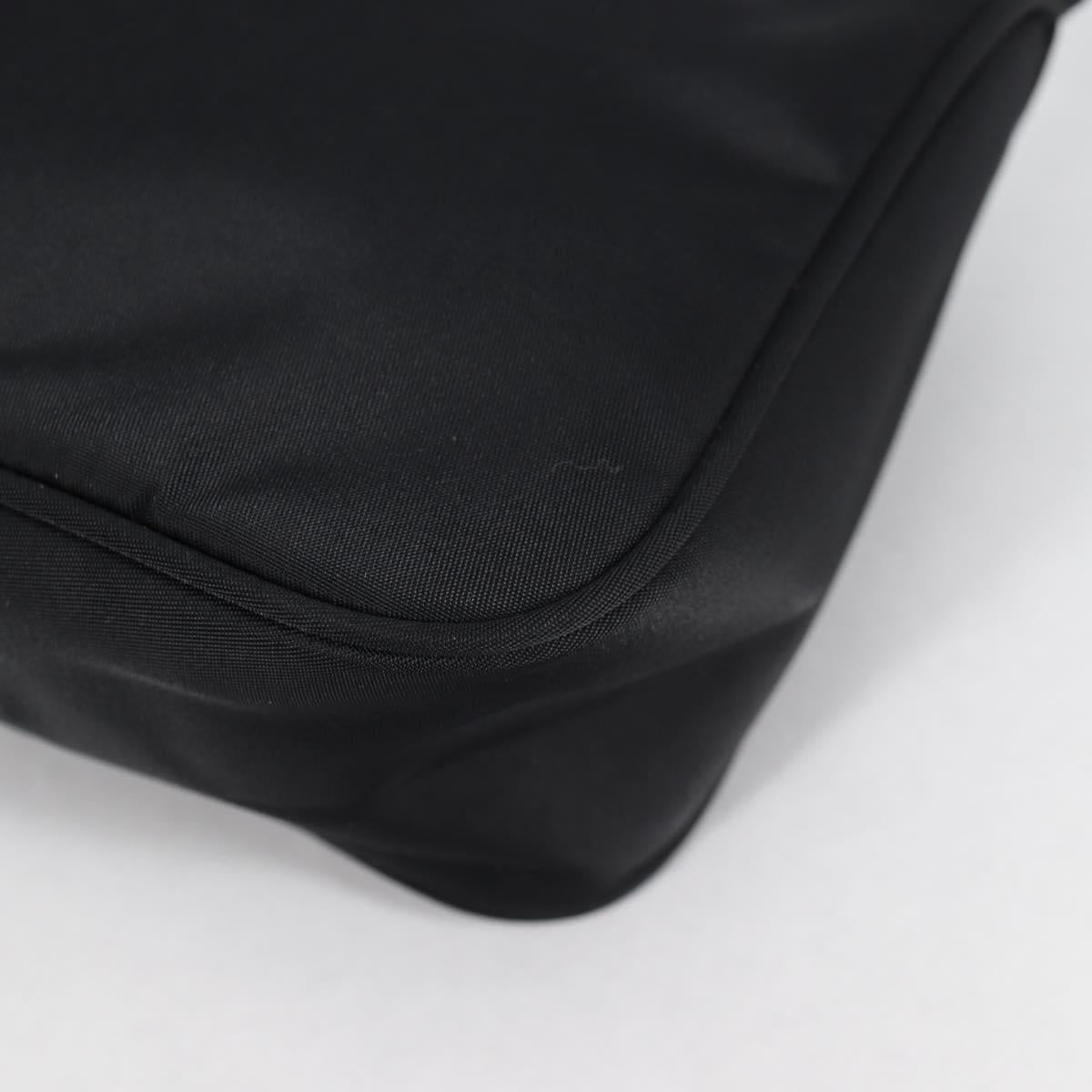 PRADA Accessory Pouch Nylon Black Silver Auth 141280V