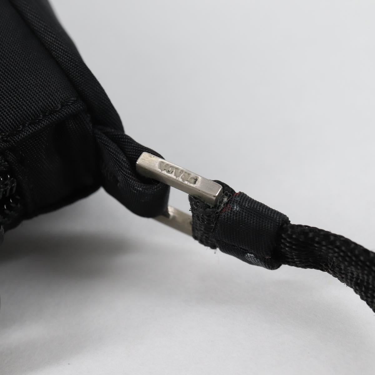 PRADA Accessory Pouch Nylon Black Silver Auth 141280V
