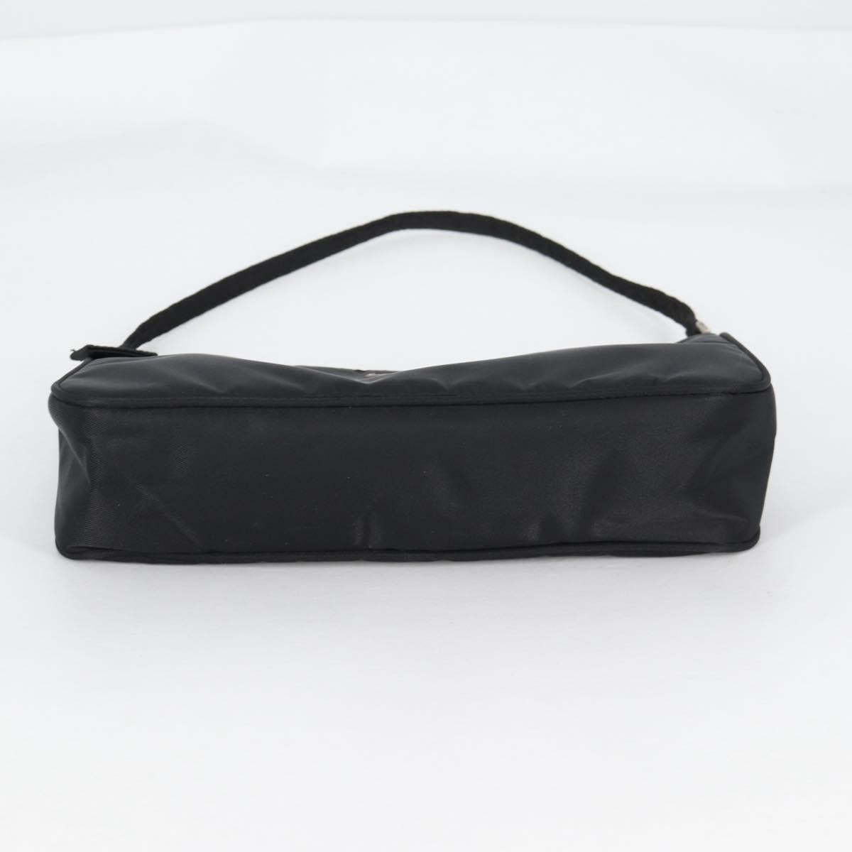 PRADA Accessory Pouch Nylon Black Silver Auth 141280V